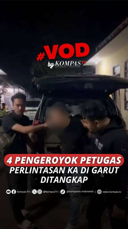 EMPAT PENGEROYOK PETUGAS PERLINTASAN KA DI GARUT DITANGKAP