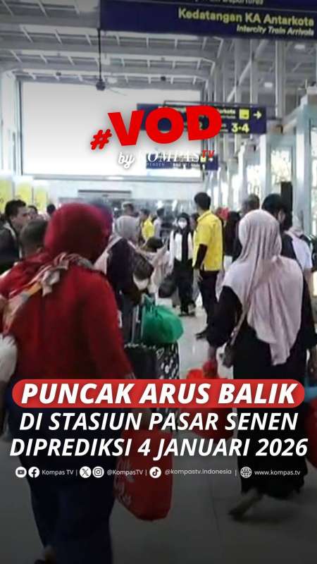 PUNCAK ARUS BALIK DI STASIUN PASAR SENEN DIPREDIKSI 4 JANUARI 2026