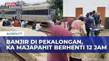 KA Majapahit Terhenti 12 Jam Akibat Banjir, Penumpang Antre Kamar Mandi Di Stasiun Batang