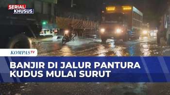 Banjir Di Jalur Pantura Kudus Mulai Surut, Arus Lalu Lintas Berangsur Normal