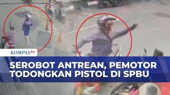 Heboh! Pemotor Di Bandung Acungkan Pistol Usai Serobot Antrean SPBU