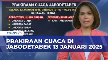 Prakiraan Cuaca Jabodetabek 13 Januari 2026: Awan Tebal, Hujan Berpotensi Guyur Sejumlah Wilayah