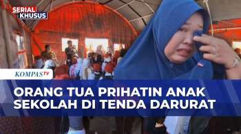 Siswa Terpaksa Belajar Di Tenda Usai Sekolah Diterjang Banjir, Ongkos Beratkan Orang Tua