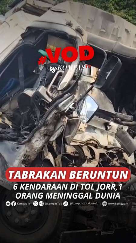 TABRAKAN BERUNTUN 6 KENDARAAN DI TOL JORR, 1 ORANG MENINGGAL DUNIA
