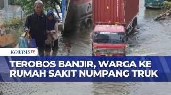 Kisah Warga Terjang Banjir Di Jalan Kaligawe, 'Numpang' Truk Antar Istri Kemoterapi Ke RS