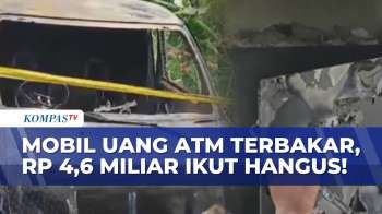 Olah TKP Kebakaran Mobil Uang ATM Di Jalan Trans Sulawesi Hanguskan Rp4,6 M