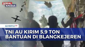 TNI AU Airdrop 5,9 Ton Bantuan Untuk Warga Blangkejeren, Kabupaten Gayo Lues Aceh| KOMPAS PETANG