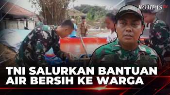 Kekeringan, TNI Salurkan Bantuan Air Bersih di 4 Titik di Kabupaten Bekasi | JMP