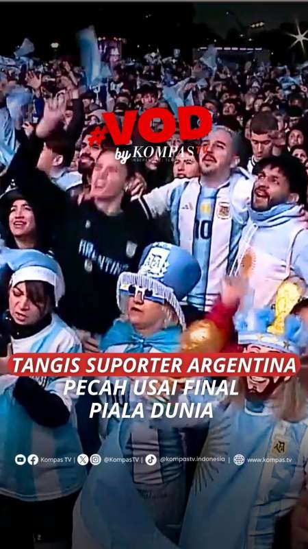 Tangis Suporter Argentina Pecah Usai Final Piala Dunia