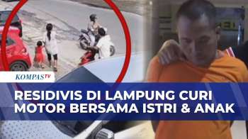 Residivis Curi Motor Di ATM Bandar Lampung, Beraksi Saat Bersama Istri Dan Anak