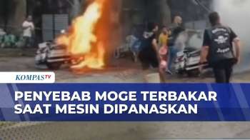 Moge Harley-Davidson Terbakar Di Denpasar, Iduga Korsleting Saat Mesin Dipanaskan