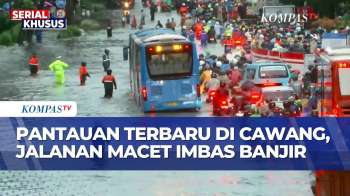 Terbaru! Imbas Banjir, Lalu Lintas Di Cawang Macet Saat Jam Pulang Kerja | KOMPAS PETANG