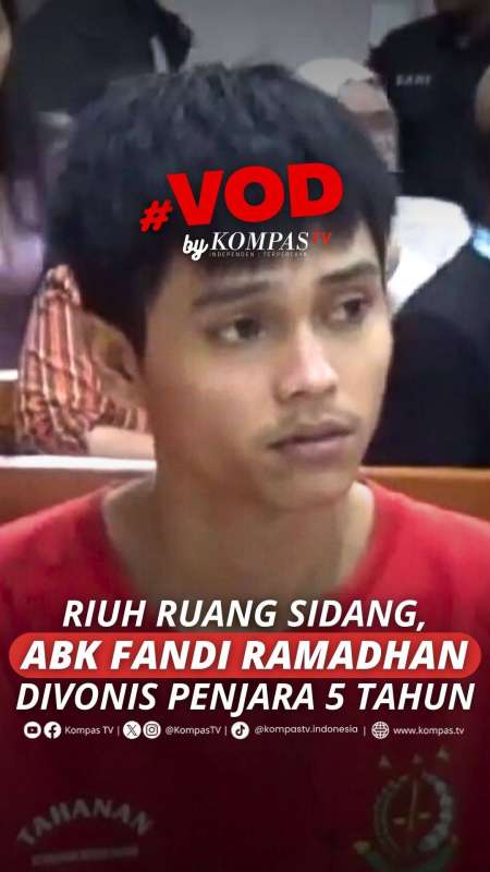 RIUH RUANG SIDANG, ABK FANDI RAMADHAN DIVONIS PENJARA 5 TAHUN