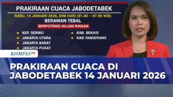 Prakiraan Cuaca Jabodetabek Rabu 14 Januari 2026: Waspada Hujan Ringan Di Sejumlah Wilayah