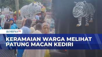 Sempat Dikritik-Mau Dibongkar, Patung Macan Unik Di Kediri Jadi Wisata Dadakan Hingga Dibuat Kaos