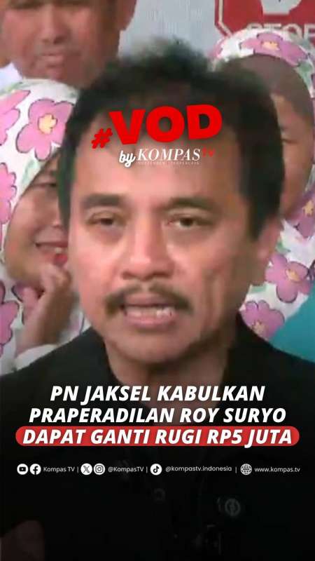 Tok! Hakim Kabulkan Sebagian Praperadilan Roy Suryo, Dapat Ganti Rugi Sebesar Rp5 Juta