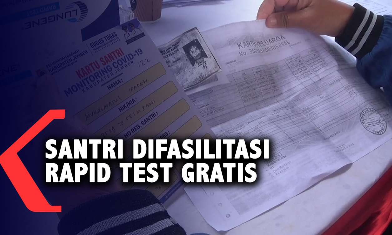 Santri Asal Jember Difasilitasi Rapid Test dan Transportasi Kembali ke Pesantren