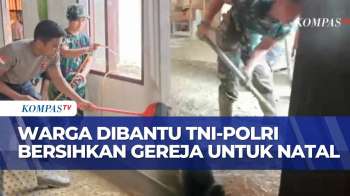 Jelang Natal, Warga Dan TNI-Polri Gotong Royong Bersihkan Gereja Di Batang Toru