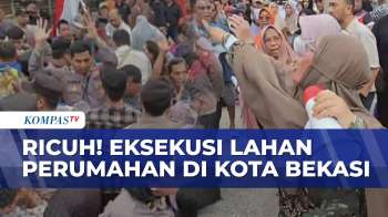 Ricuh! Eksekusi Lahan Rumah Warga Di Bekasi Diwarnai Aksi Saling Dorong Dengan Petugas