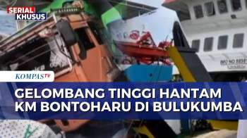 Diterjang Gelombang Tinggi, Truk Di Dalam KM Bontoharu Terguncang Di Bulukumba | KOMPAS PETANG