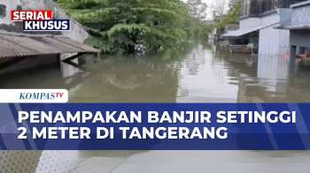 Penampakan Banjir Setinggi Dua Meter Rendam Permukiman Di Periuk Tangerang