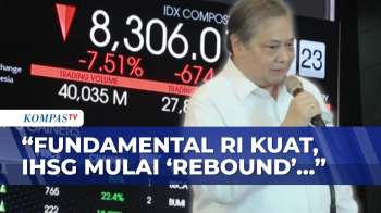 Pemerintah Respons Gejolak IHSG Anjlok, Menko Airlangga: Fundamental Indonesia Kuat, Mulai Rebound