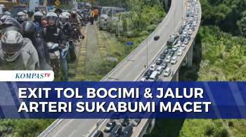 Kendaraan Mengular Di Exit Tol Bocimi, Pengguna Tol Didominasi Wisatawan Menuju Sukabumi