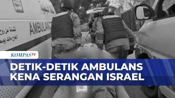 Mencekam! Detik-Detik Ambulans Di Lebanon Terkena Serangan Israel, Paramedis Jadi Korban