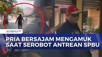 Pria Ngamuk Bawa Senjata Tajam saat Serobot Antrean BBM di SPBU Kendari, Berakhir Ditangkap Polisi