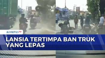 Ban Truk Kontainer Meledak, Timpa Pasangan Lansia Pengendara Motor | KOMPAS PETANG