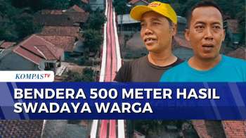 Potret Bendera 500 Meter Dibentangkan,  Hasil Swadaya Warga Di Bekasi |  SAPA PAGI