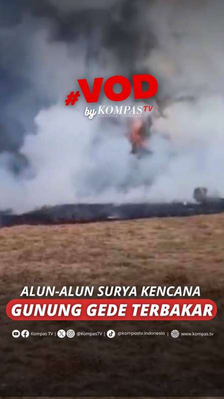 ALUN-ALUN SURYA KENCANA GUNUNG GEDE TERBAKAR