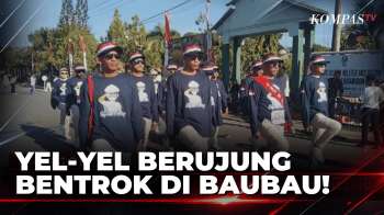 Saling Sahut Yel-Yel, Peserta Gerak Jalan Di Baubau Berkelahi | BORGOL