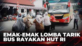 Heboh! Emak-Emak Warga Kalideres Ikut Lomba Tarik Bus Sambut HUT ke-81 RI | KOMPAS PETANG