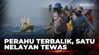 Perahu Terbalik Akibat Diterjang Gelombang Tinggi, 1 Nelayan Tewas Dan 3 Hilang | KOMPAS SIANG