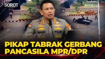 Detik-Detik Pengemudi Pikap Tabrak Gerbang DPR Saat Demo, Ini Kata Polisi