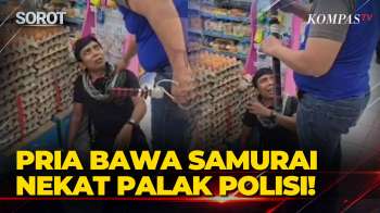 Langsung Tak Berkutik! Pria Bawa Samurai Nekat Palak Polisi di Purwakarta