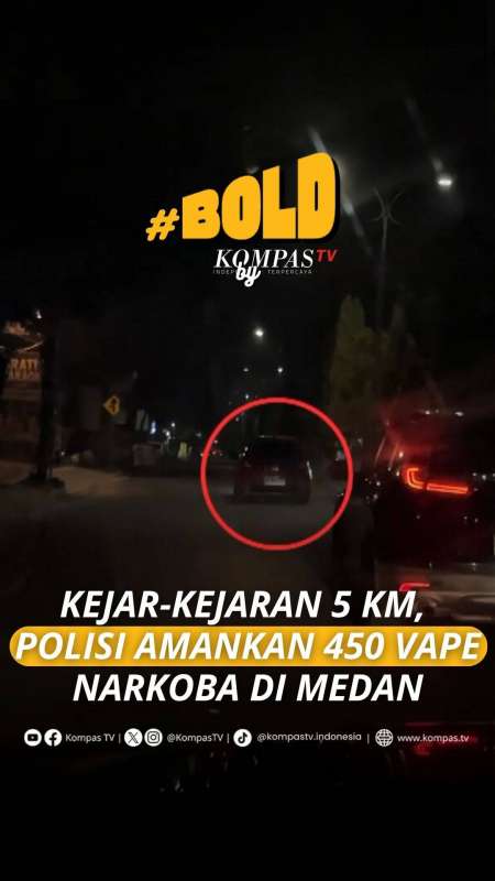 KEJAR-KEJARAN 5 KM, POLISI AMANKAN 450 VAPE NARKOBA DI MEDAN