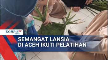 Puluhan Lansia Di Aceh Semangat Ikuti Pelatihan Anyaman