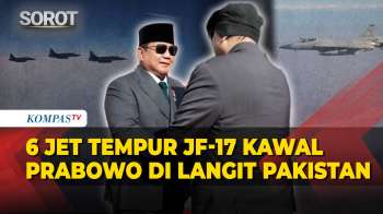 6 Jet Tempur JF-17 Thunder Milik AU Pakistan Kawal Kedatangan Presiden Prabowo