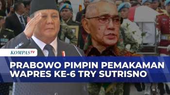 Momen Presiden Prabowo Pimpin Pemakaman Wapres Ke-6 Try Sutrisno
