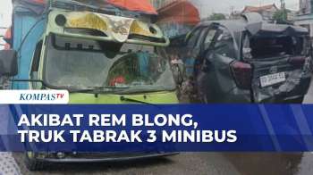 Rem Blong! Truk Hantam 3 Minibus Di Jalur Trans Sulawesi, Lalu Lintas Macet Hingga 3 Km