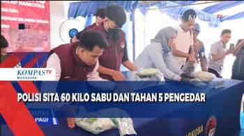Polisi Sita 60 Kilo Sabu Dan Tahan 5 Pengedar