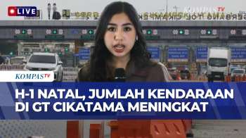 Jelang Nataru, Aktivitas Kendaraan Di Gerbang Tol Cikatama Meningkat | 24 Desember 2025