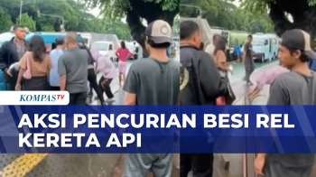 Kepergok! Aksi Pencurian Besi Rel Kereta Api Di Stasiun Jatinegara| SAPA MALAM