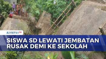 Nekat Demi Sekolah, Siswa SD Di Pandeglang Lewati Jembatan Ambruk | KOMPAS PETANG