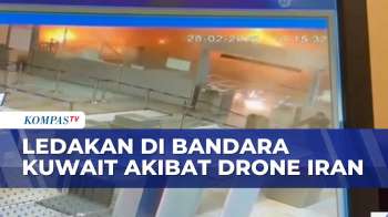 Asap Mengepul! Detik-Detik Ledakan di Bandara Kuwait Imbas Serangan Balasan Iran