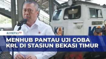 Menhub Pantau Uji Coba Jalur Kereta Stasiun Bekasi Timur, Kapan KRL Normal?