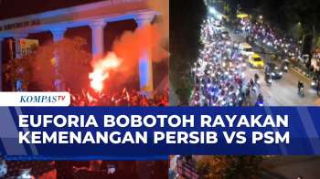 Bobotoh Rayakan Kemenangan Persib dengan Konvoi Meriah di Bandung