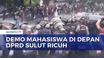 Demo Tolak MBG Ricuh di DPRD Sulut, Polisi Semprot Water Canon ke Mahasiswa | KOMPAS PETANG